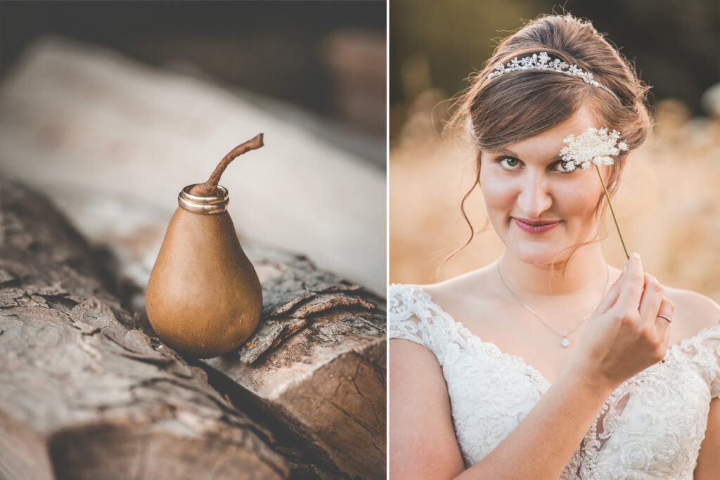 Detailaufnahme Ringe Portrait Braut. Hochzeitsfotograf Freiburg